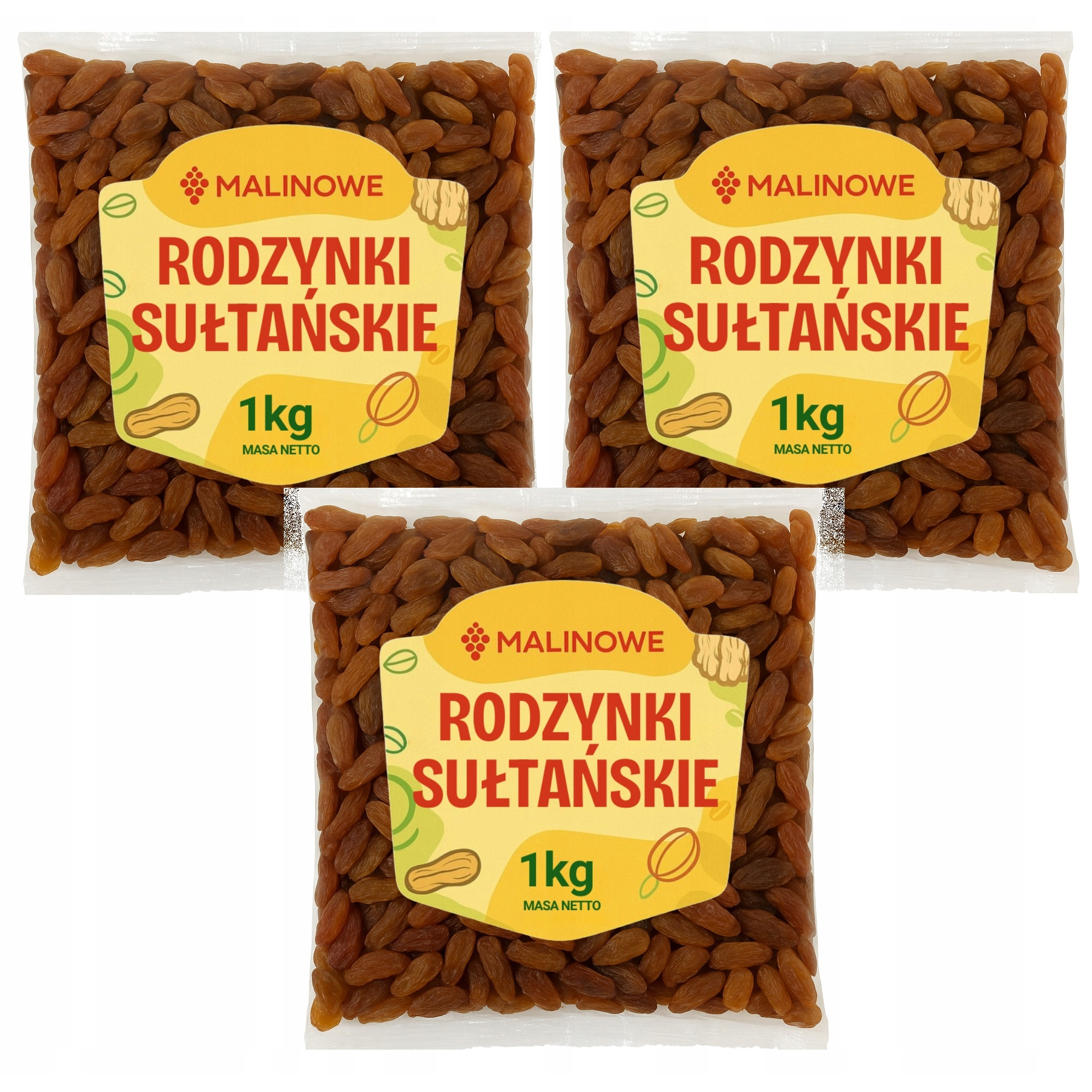 Image of Sultan Raisin Set 3x1kg Premium Quality Sultan Raisins