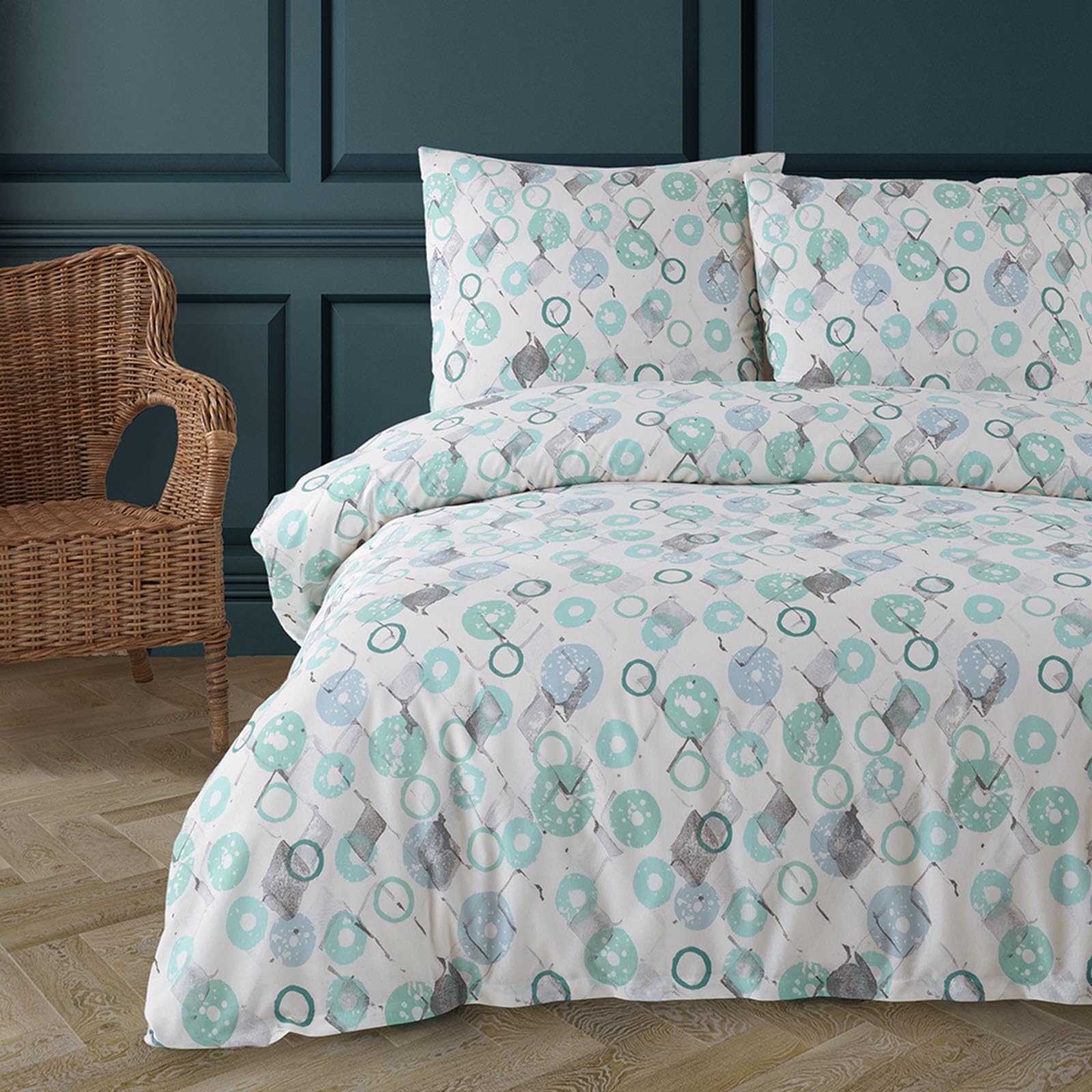 Image of Buymax® Bedding Set 80% Cotton, 20% Polyester 2-3 Piece Duvet Cover - Bedding Set With 1-2 Pillowcases 80x80cm, Cotton Blend Duvet Cover With Zipper