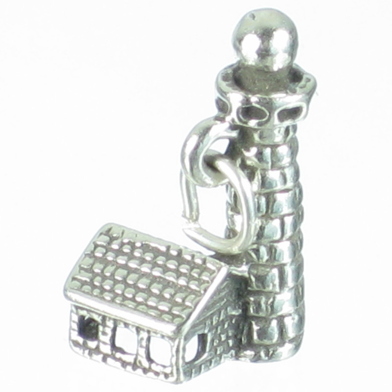 Lighthouse Sterling Silver Charm for Jewelry Making