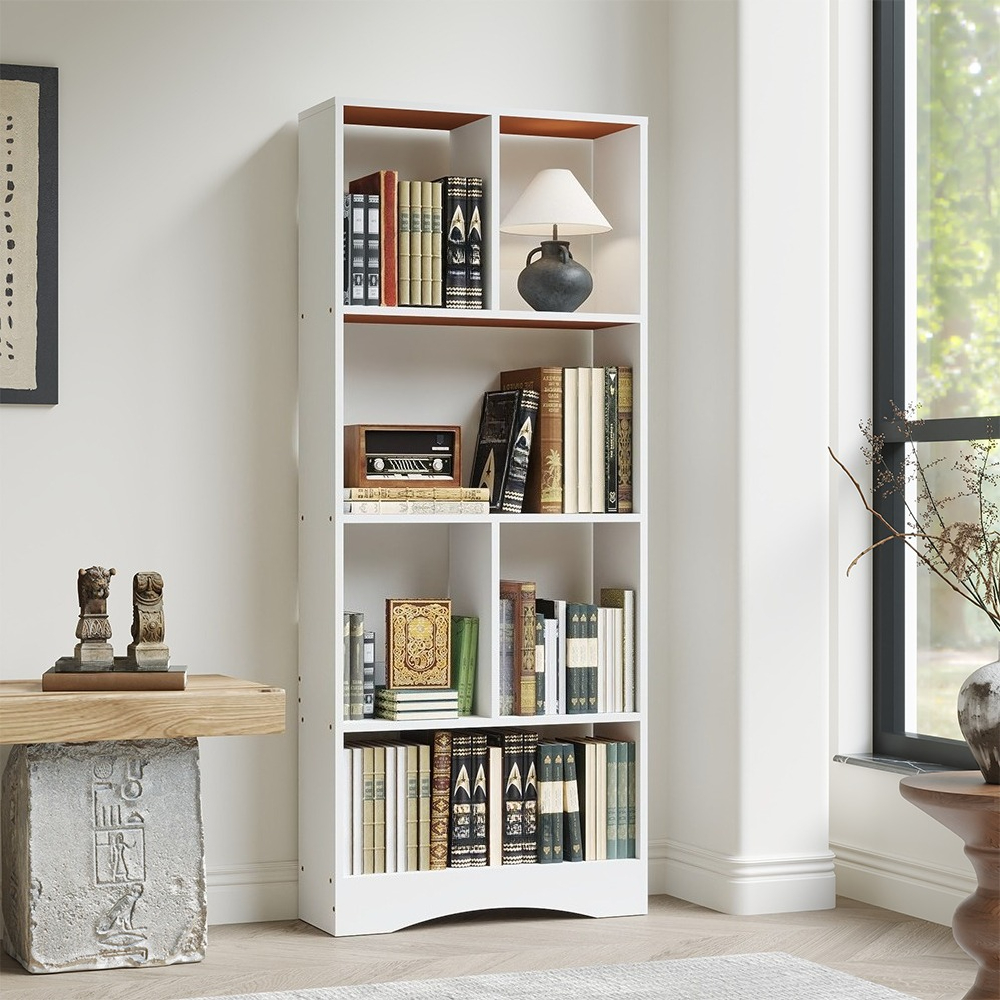 TEMU Bookcase, 4-tier Bookshelf, Open Storage Shelf, Tall Shelving Unit, Free-standing Display Shelf For Living Room, Home Office, Dining Room,