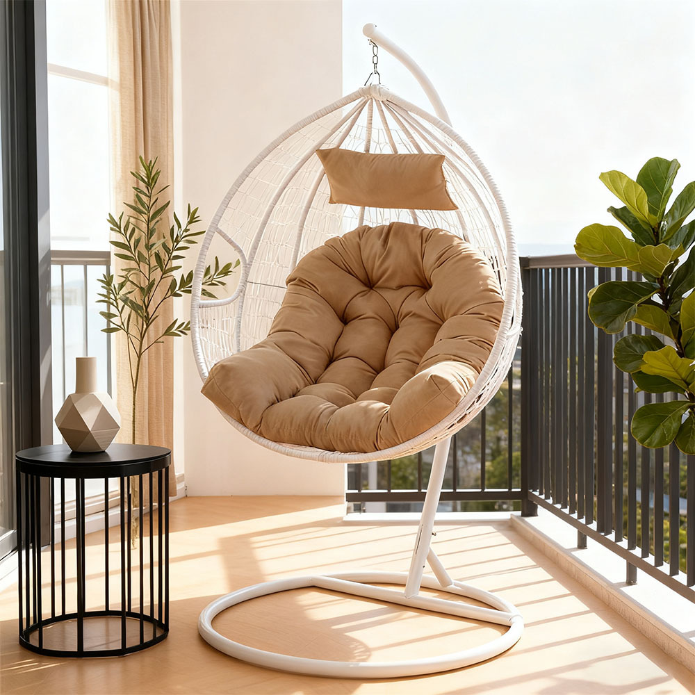 thick egg chair cushion heavy duty swing chair cushion rattan hanging swing chair soft padded hanging basket chair cushion for garden indoor outdoor use patio garden 120 80 10cm only cushion