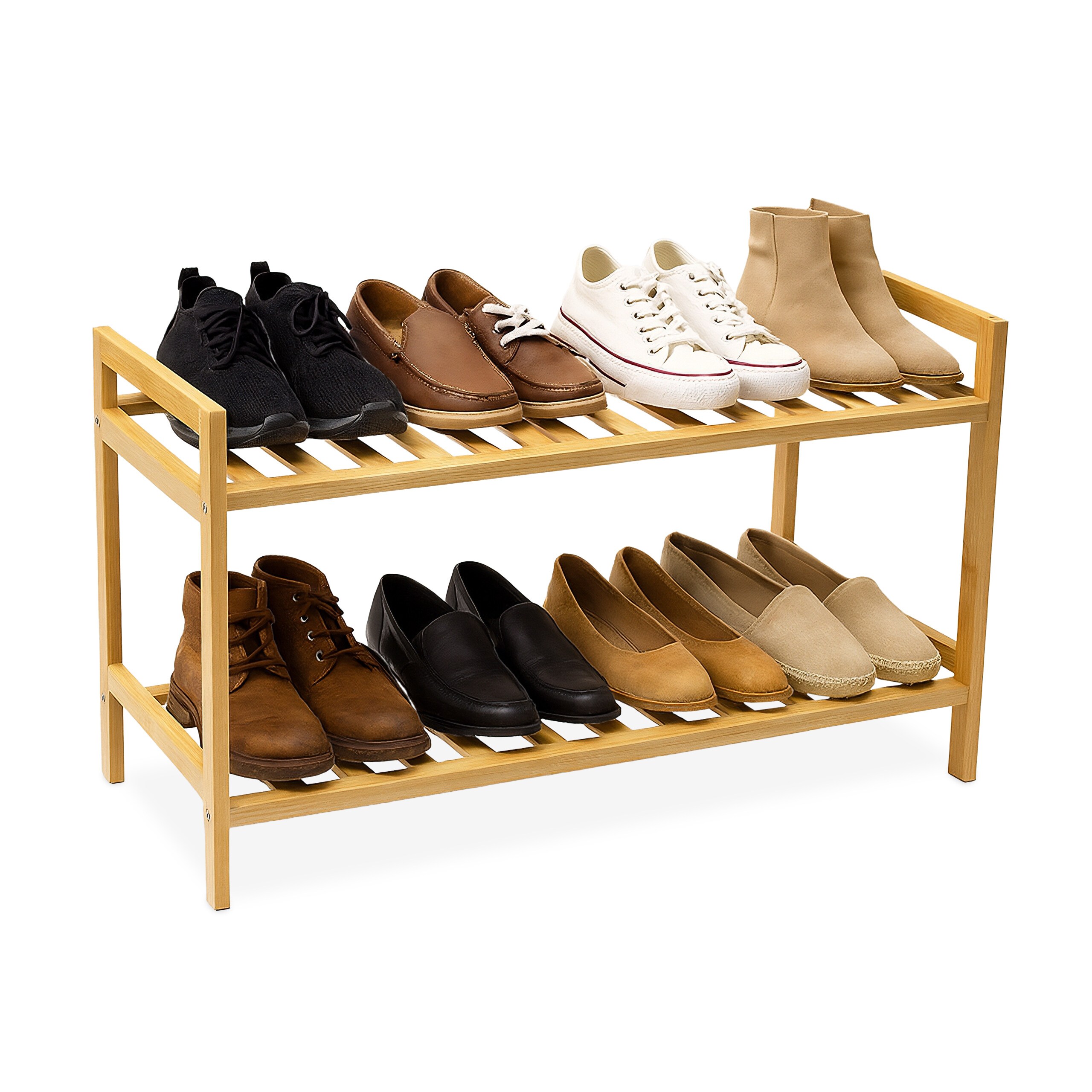 Shoe Rack In Natural - (w)69 X (h)40 X (d)27 Cm