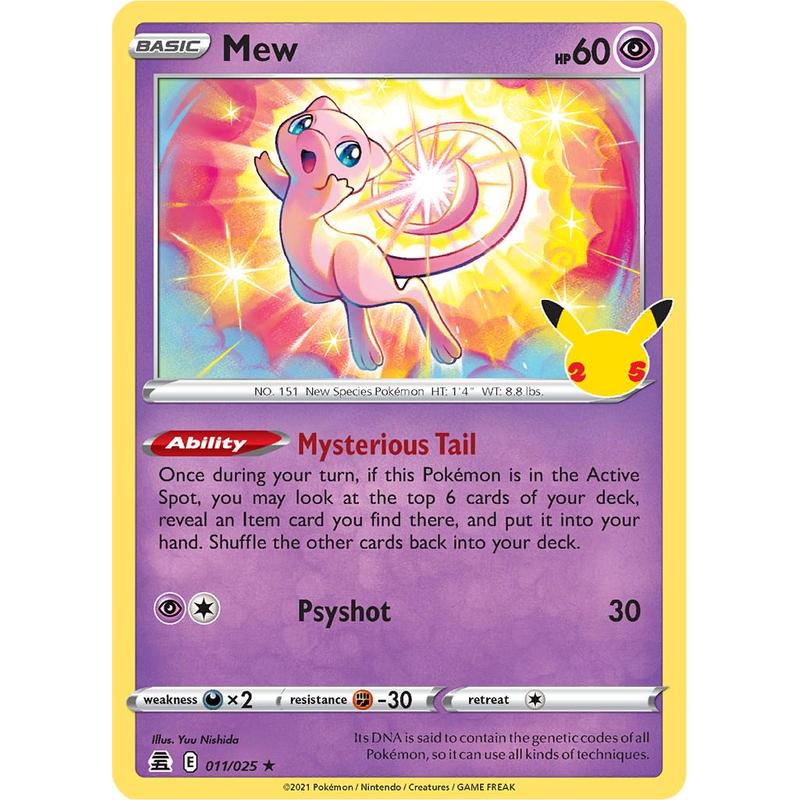 E-shop Pokémon Mew 011/025 Celebration Karte Englisch