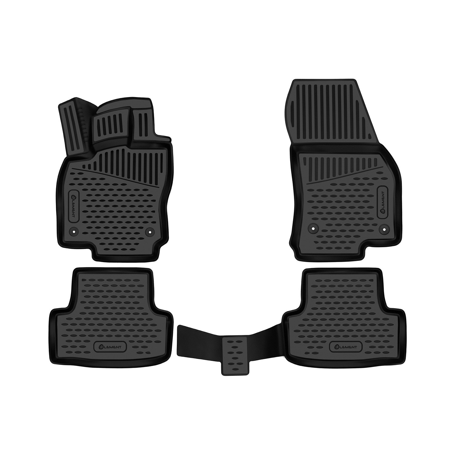Image of Rubber Floor Mats Compatible With | 2017 - 2024 | 100% Tpe Floor Mats, High Edge, Waterproof, Non-slip, Odorless