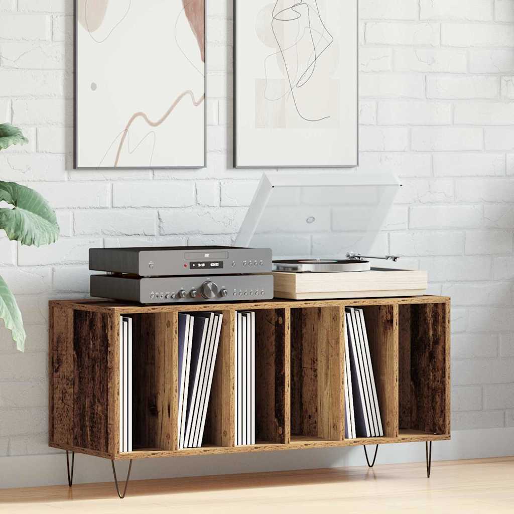 Image of Vidaxl Bookshelf Stylish Solid Wood Ideal For Living Room, Office, Bedroom 5 Spacious Shelf Solution Textured Device For Indoor Contemporary