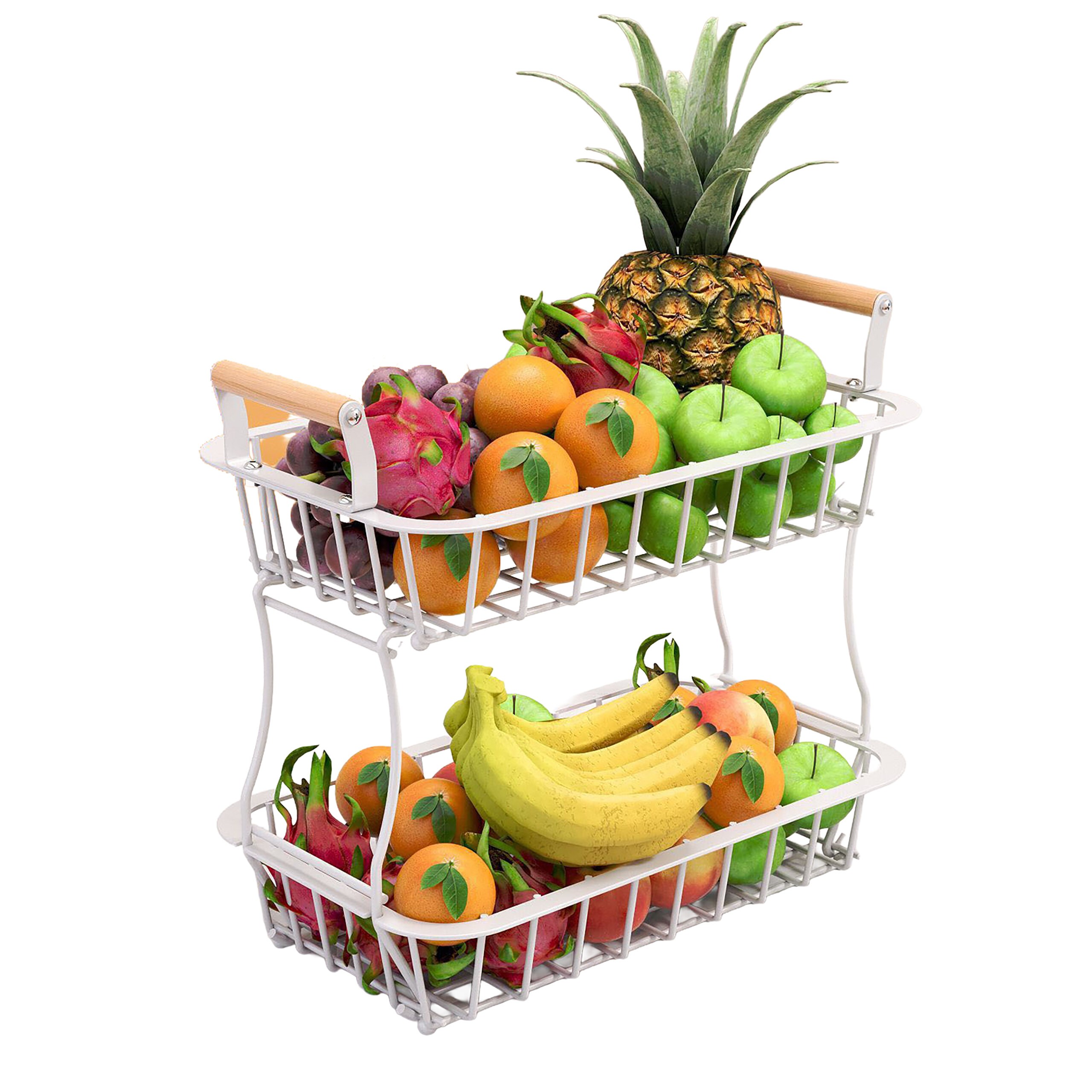 Fruit Basket In White