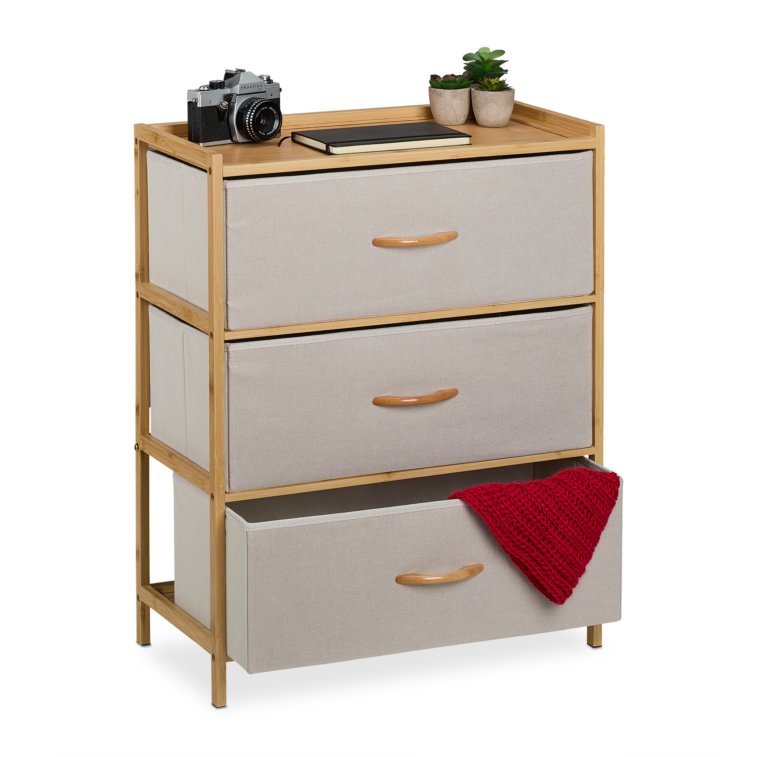 Image of Dresser In Natural/beige Color - (w)57.5 X (h)73 X (d)30 Cm