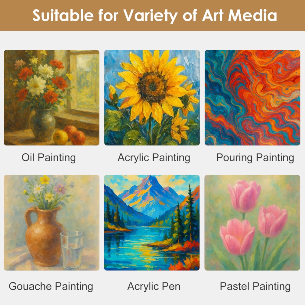 60x60cm Pre-Stretching Frame Canvas 4-Piece Set