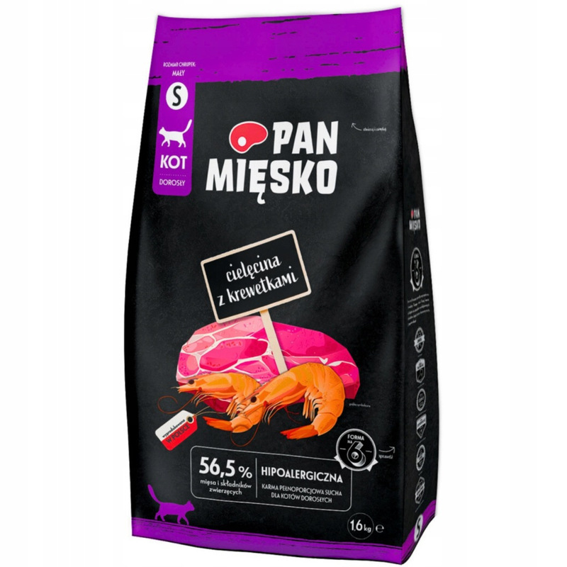 Image of Miesko Karma Dry Food For Cats Cielęcina With Shrimp Crunchy 400g