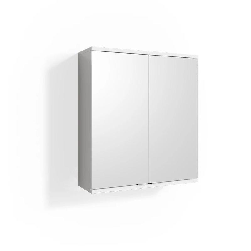 Image of Roy White 60 X 68 Cm Bathroom Cabinet With Mirror Bathroom Mirror With Shelf Bathroom Mirror Cabinet Chipboard Bathroom