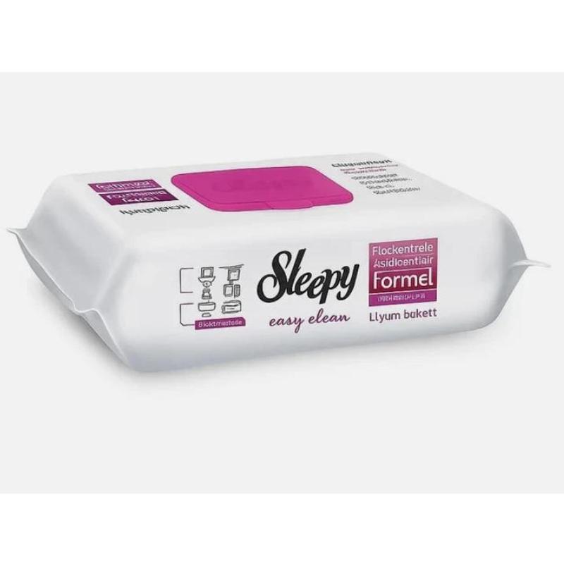 TEMU 1x Pink Cleaning Wipes - Disposable Wipes | Alcohol-free & Paraben-free, With Scent | Surface Cleaning Wipes, 100 Sheets