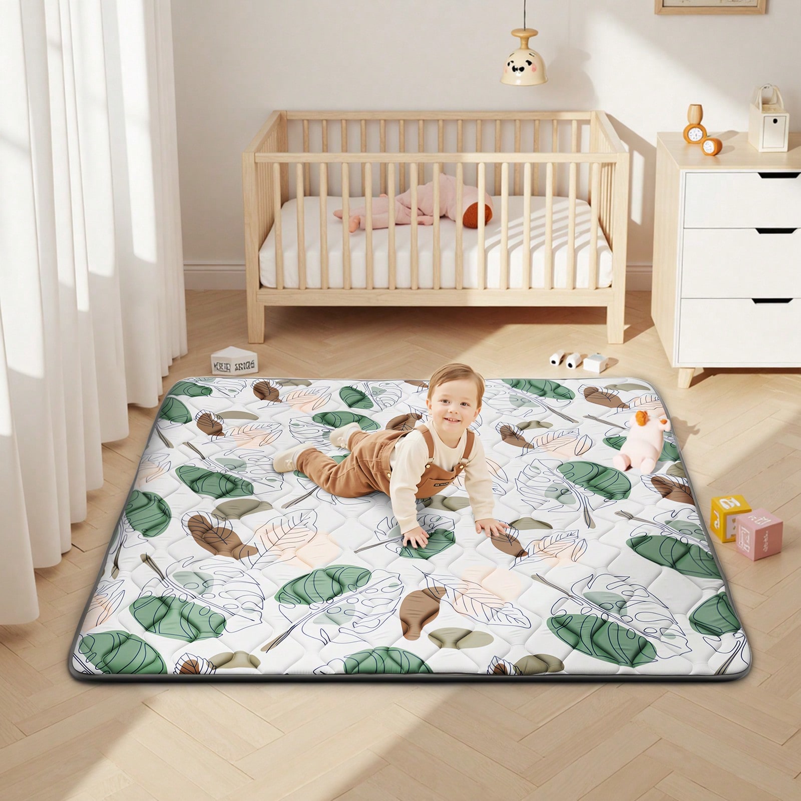 AGISLONE Baby Play Mats, Crawling Playpen Mat, Thicken Soft Padding Foam Playmat for Babies And Toddlers Infants, Foldable Crawling Mats