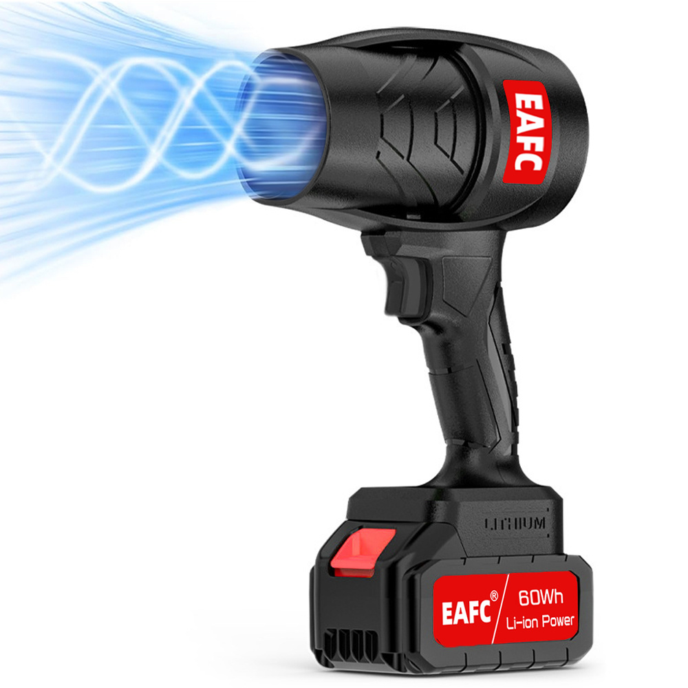E-shop EAFC Akku-Laubbläser, kabelloser Hochleistungs-Turbo-Laubbläser zum Blasen von Laub, Staub, Auto-Waschbläser zum Blasen von Wasser und