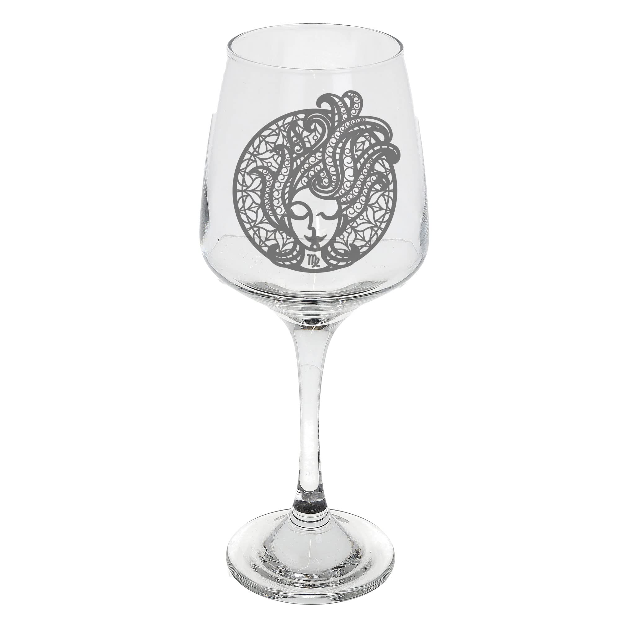 Personalised Virgo Star Sign Engraved Wine Glass, Gift