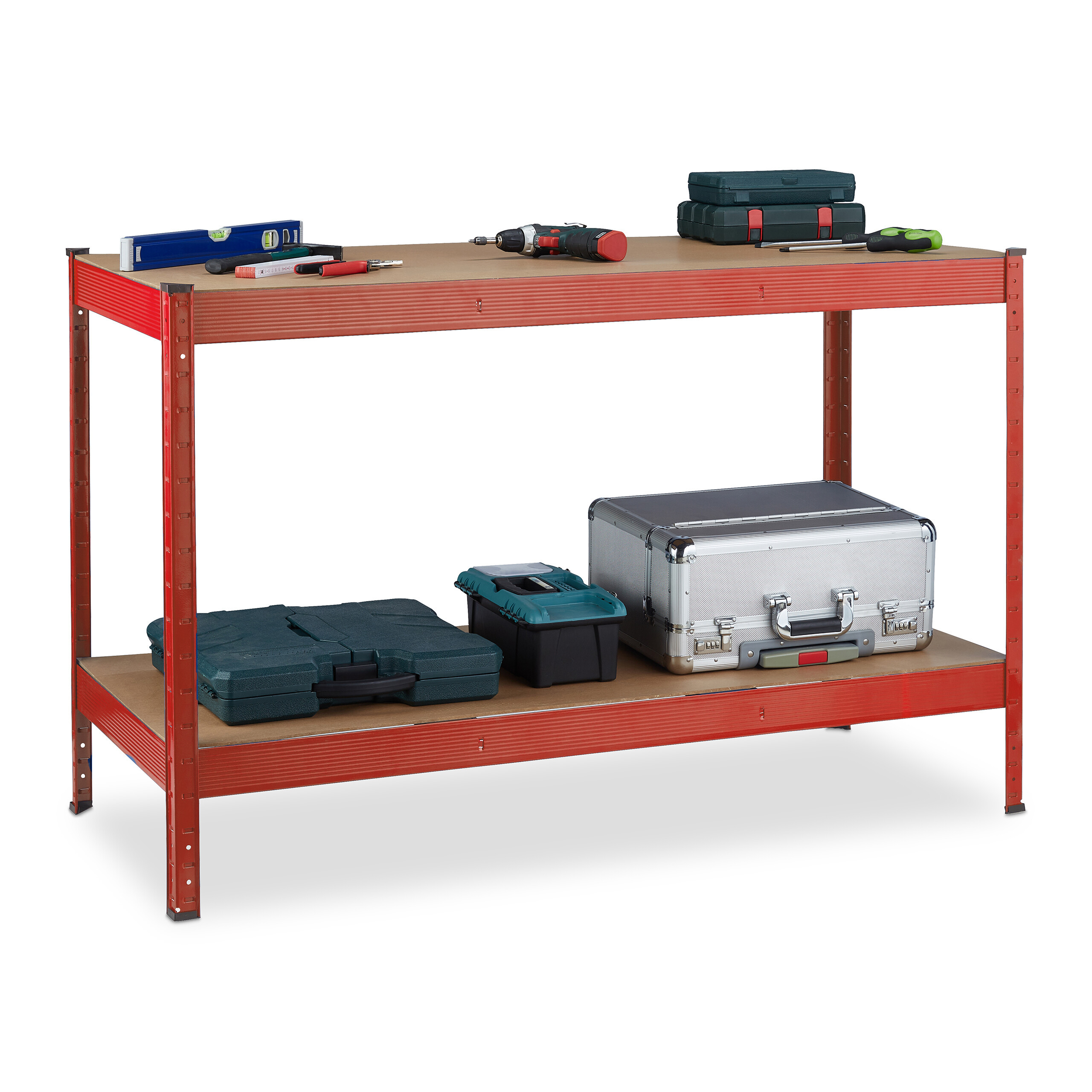 Workbench In Red - (w)141 X (h)91 X (d)61 Cm