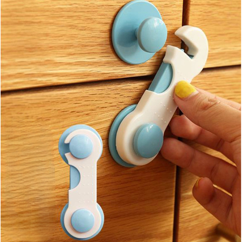 10-Komadni Sigurnosni Zaključavac za Ladice i Ormare - Bijela Plastika - Zaštita za Djecu - Jednostavna Montaža Snap Zaključavanje