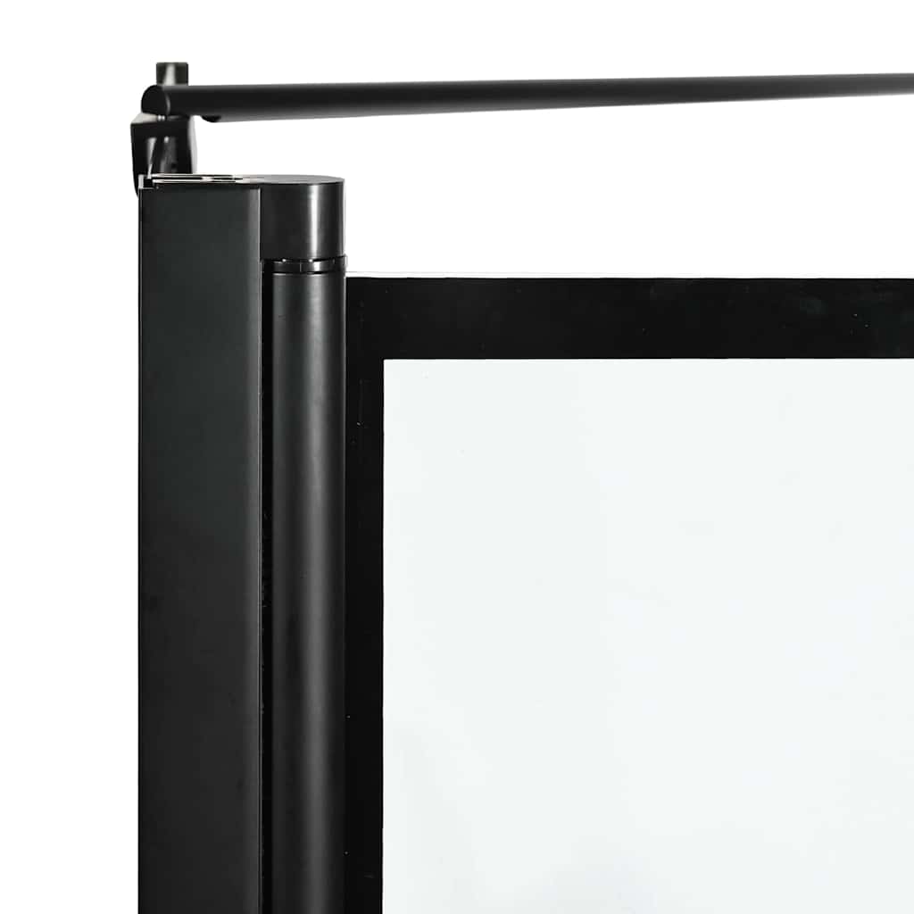 Mayfair Black and Transparent Bath Shower Screen