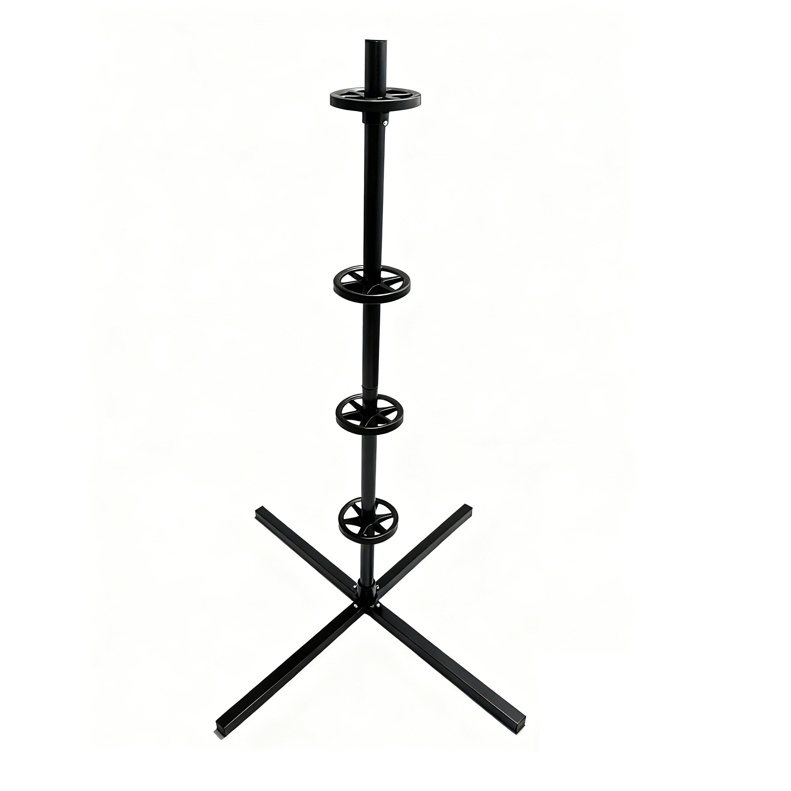 Image of Tire Racks For 4 Wheels, Freestanding, 131.5 Cm, Steel, Black, For Tires Up To 285 Mm And 120 Kg, For Garage, Basement And Workshop, Wheel Tree, Wheel Rack, Wheel Holder, Relaxdays