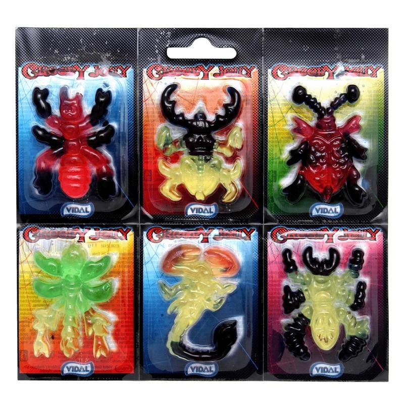 Vidal Creepy Jelly Fruit Gummy Insects 66g (11x6 Pcs)