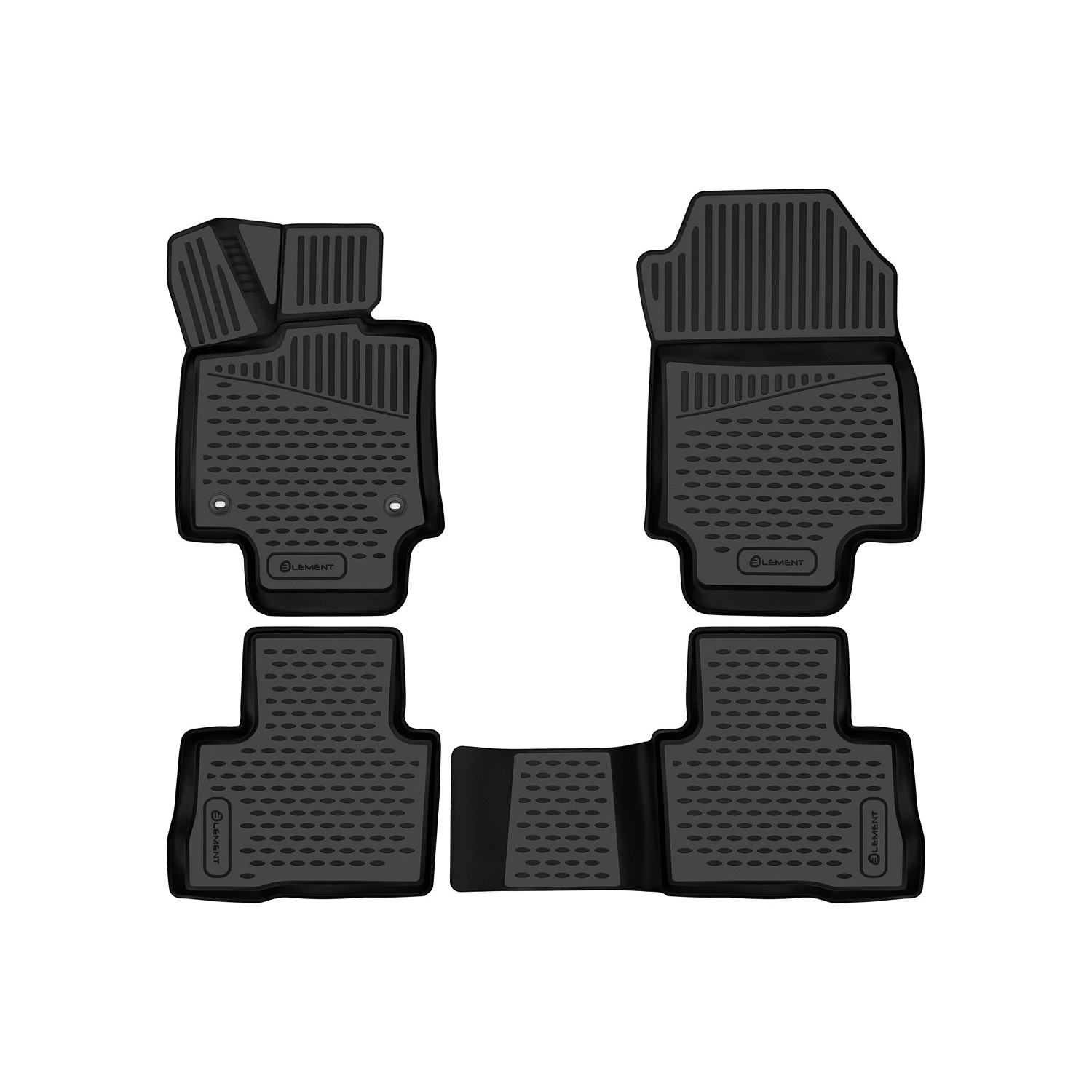 Image of Rubber Floor Mats Suitable For C-hr | Mk1 And | 2016-2023 | 100% Tailored Foot Mats Made Of Tpe, High Edge, Waterproof, Slip-resistant, Odorless