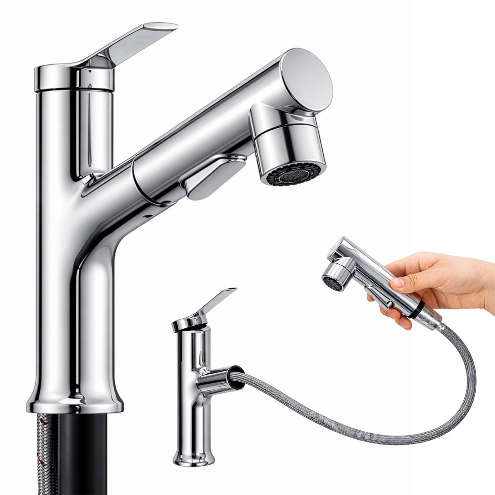 Image of Modern Single-lever Washbasin Faucet With Low Outlet Height For Bathroom Sinks, Simple Operation &