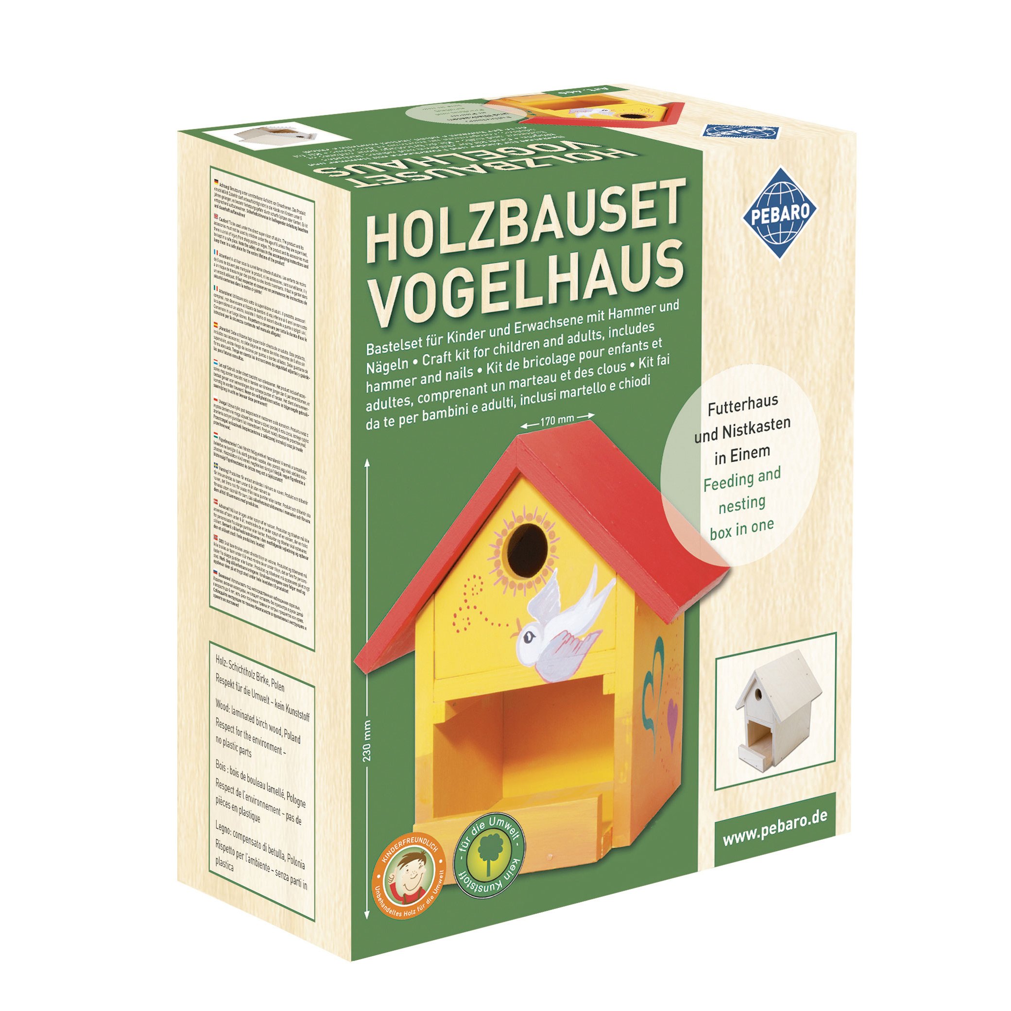 Pebaro Wooden Birdhouse Kit