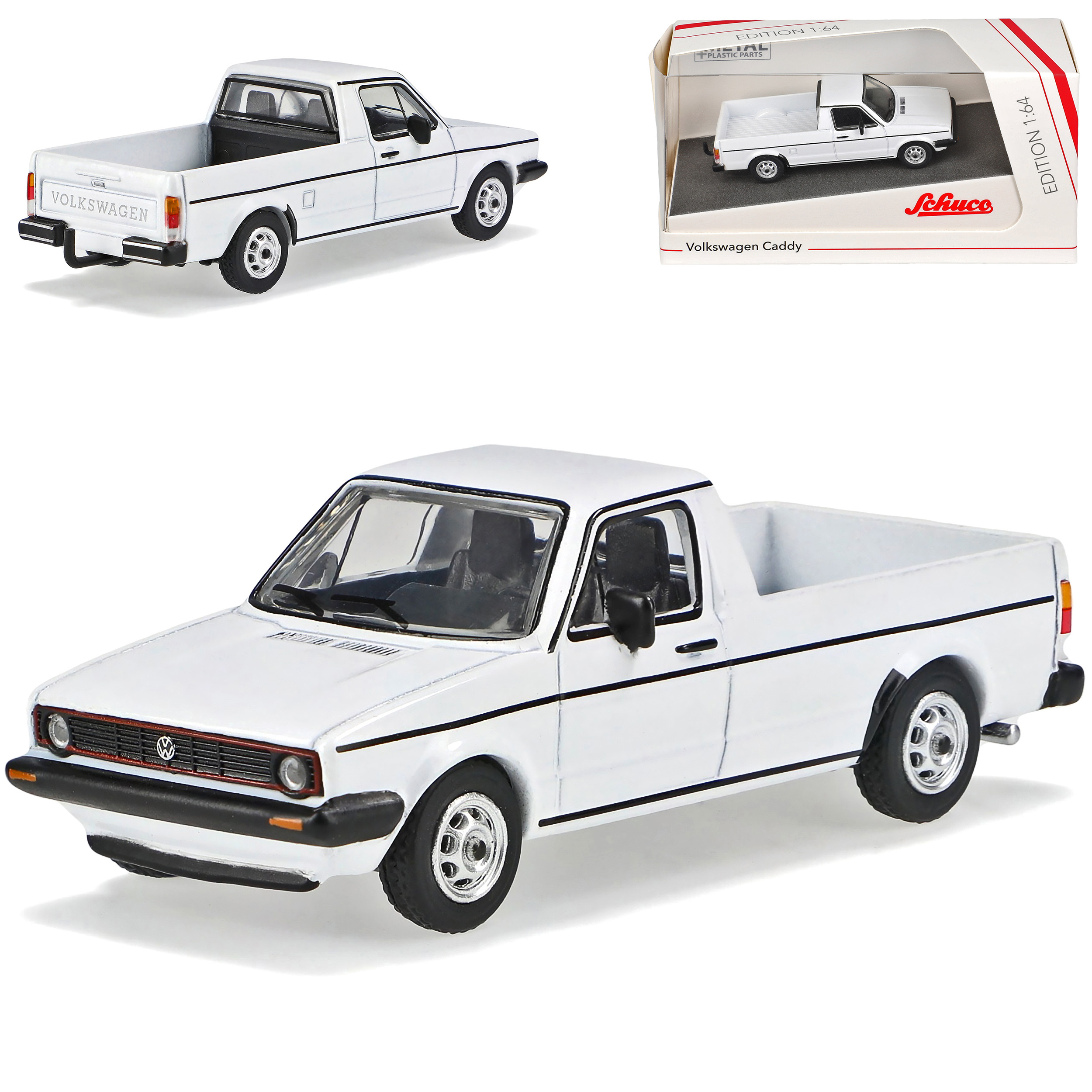 Vw Caddy 14d Bed White 1978-1992 1/64 Schuco Model Car