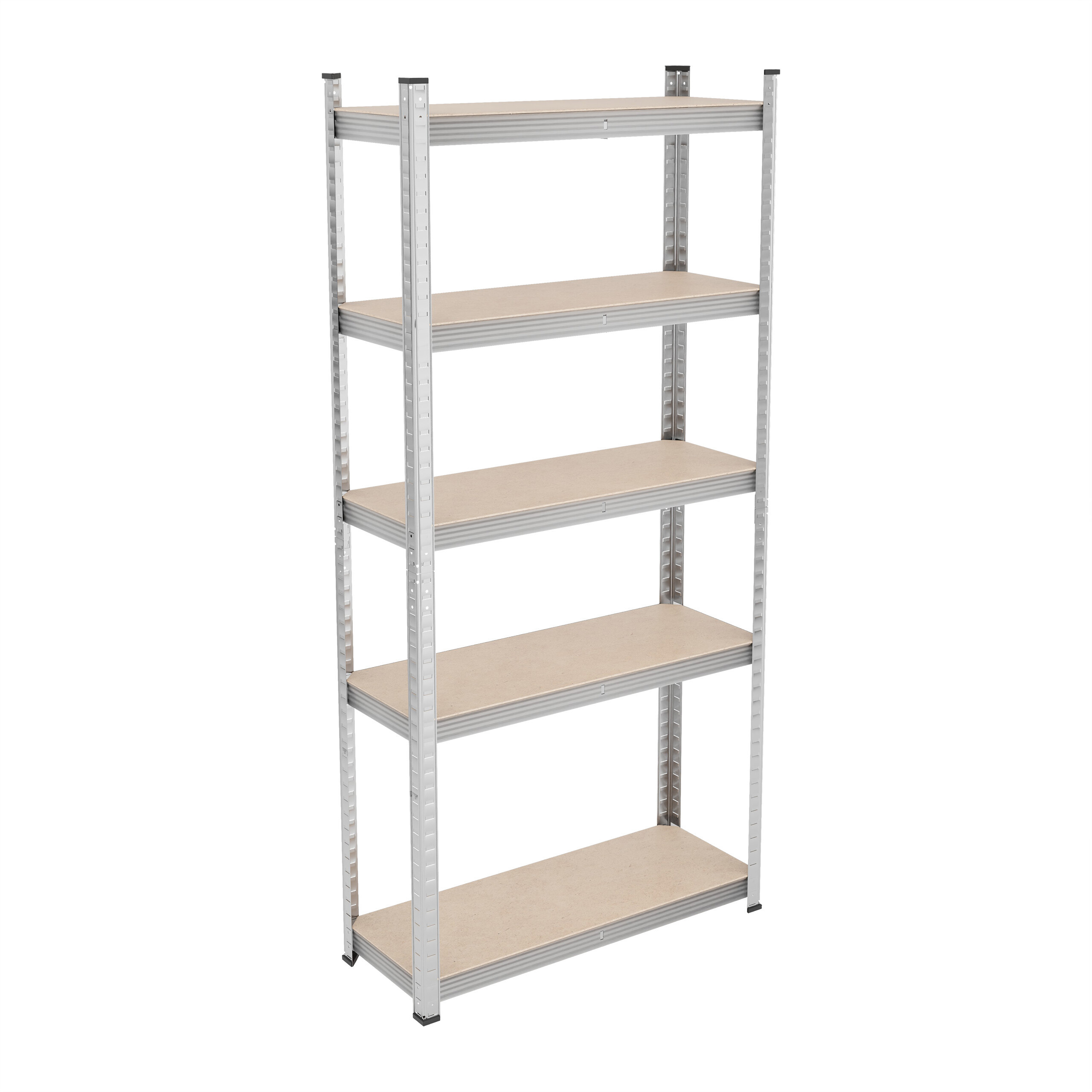 Heavy-duty Shelving In Silvery - (w)80 X (h)168 X (d)30 Cm
