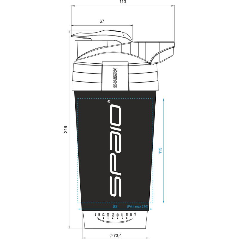 SPAIO Unicolor 700ml Shaker Boca - Mikser za Fitness & Gimnastiku - Bez BPA, Sigurna za perilicu posuđa, Polipropilen prehrambene kvalitete