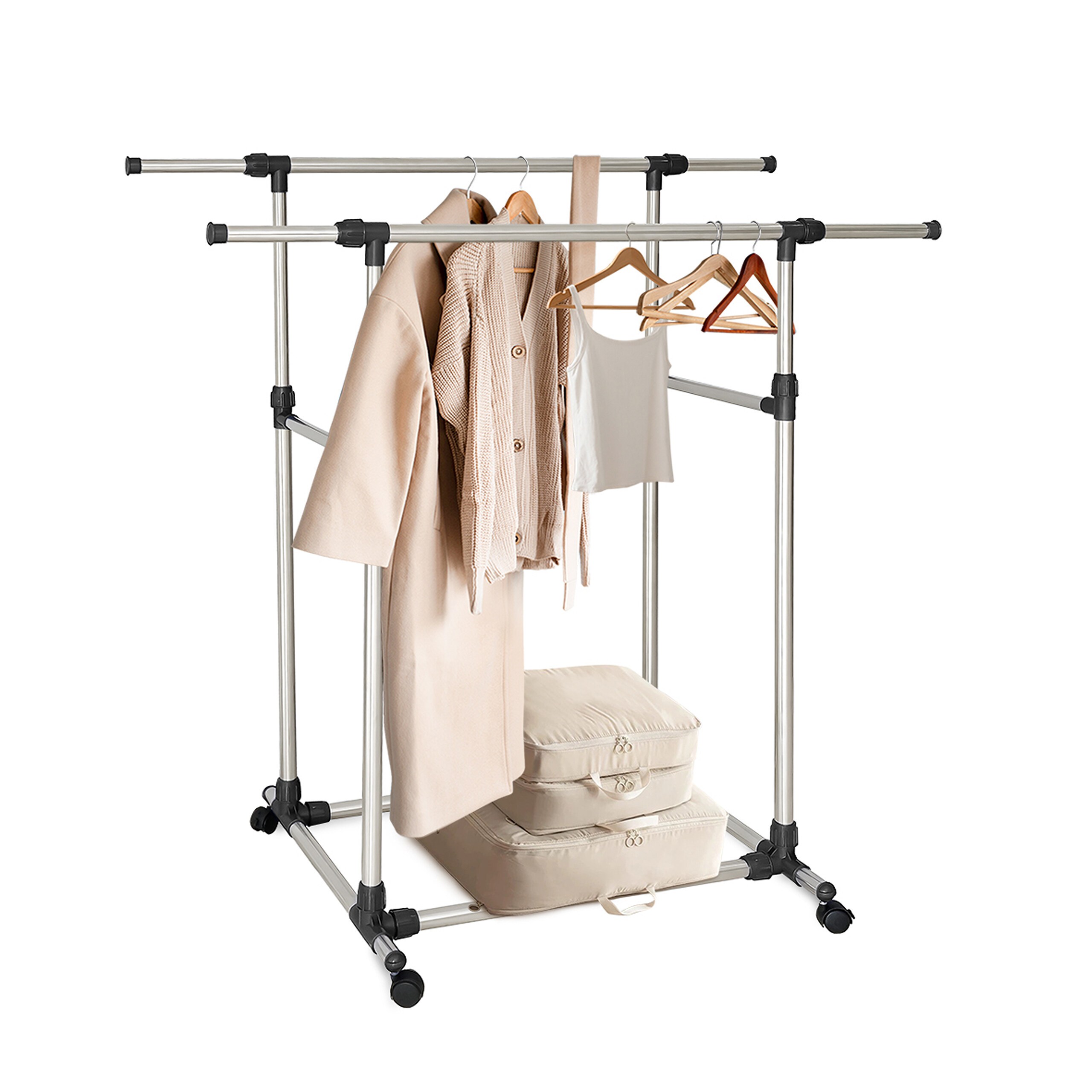 Clothes Rack In Silver/black