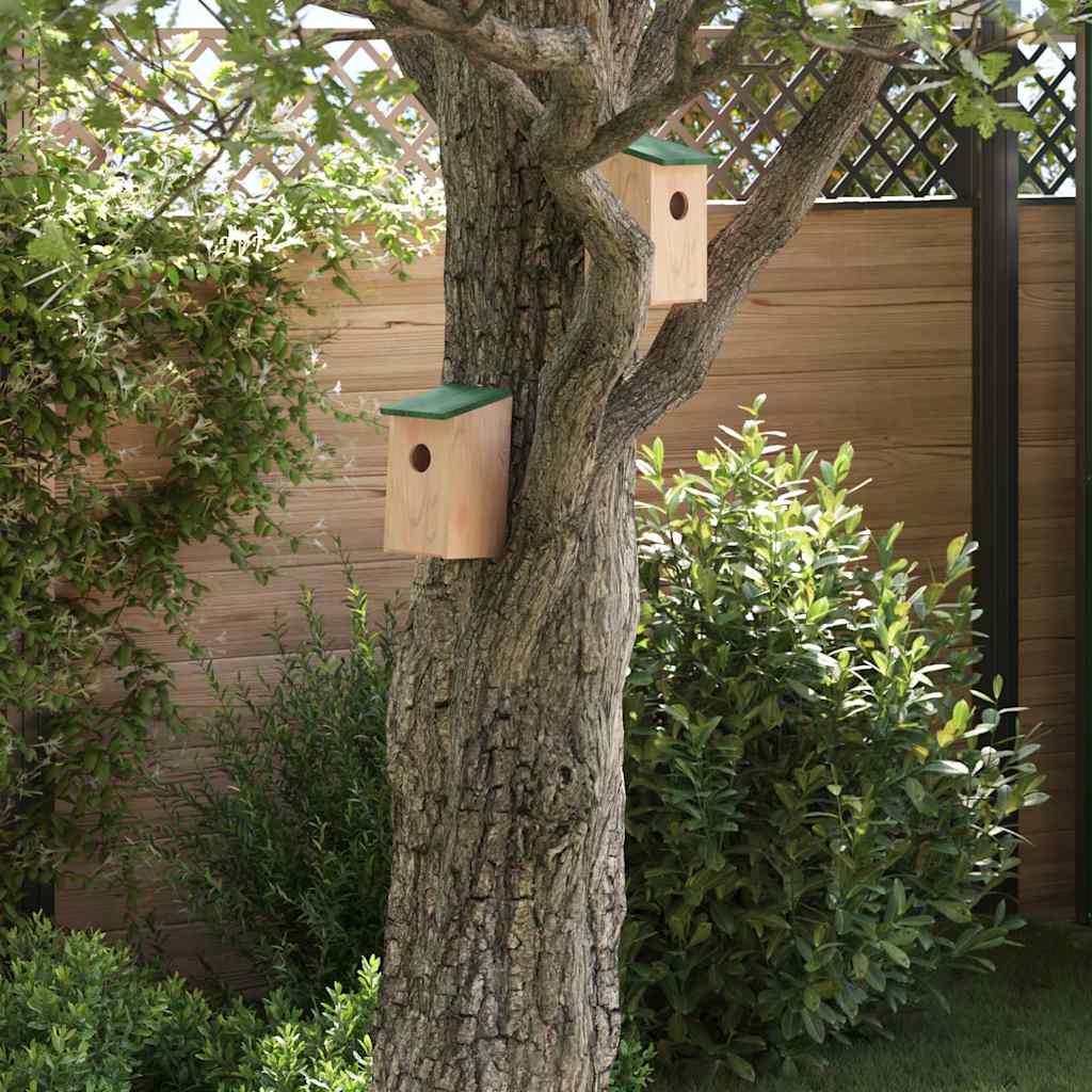 Image of Birdhouses Made Of Solid Pine Wood, 10pcs, 12x12x22 Cm, Nesting Boxes For Small , Garden & Terrace, Entrance 4 Cm