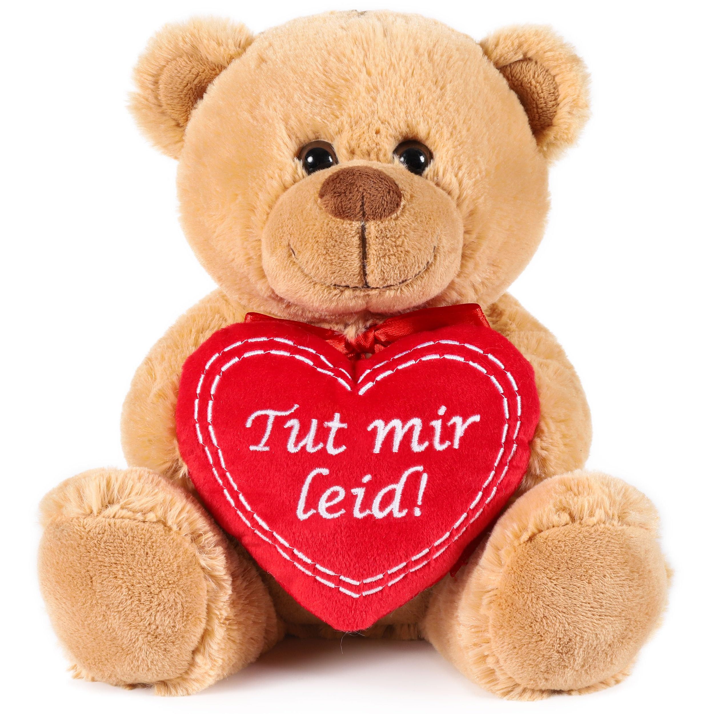 Brubaker Teddy Bear With Red Heart - ! - 25 Cm Teddy Plush Bear