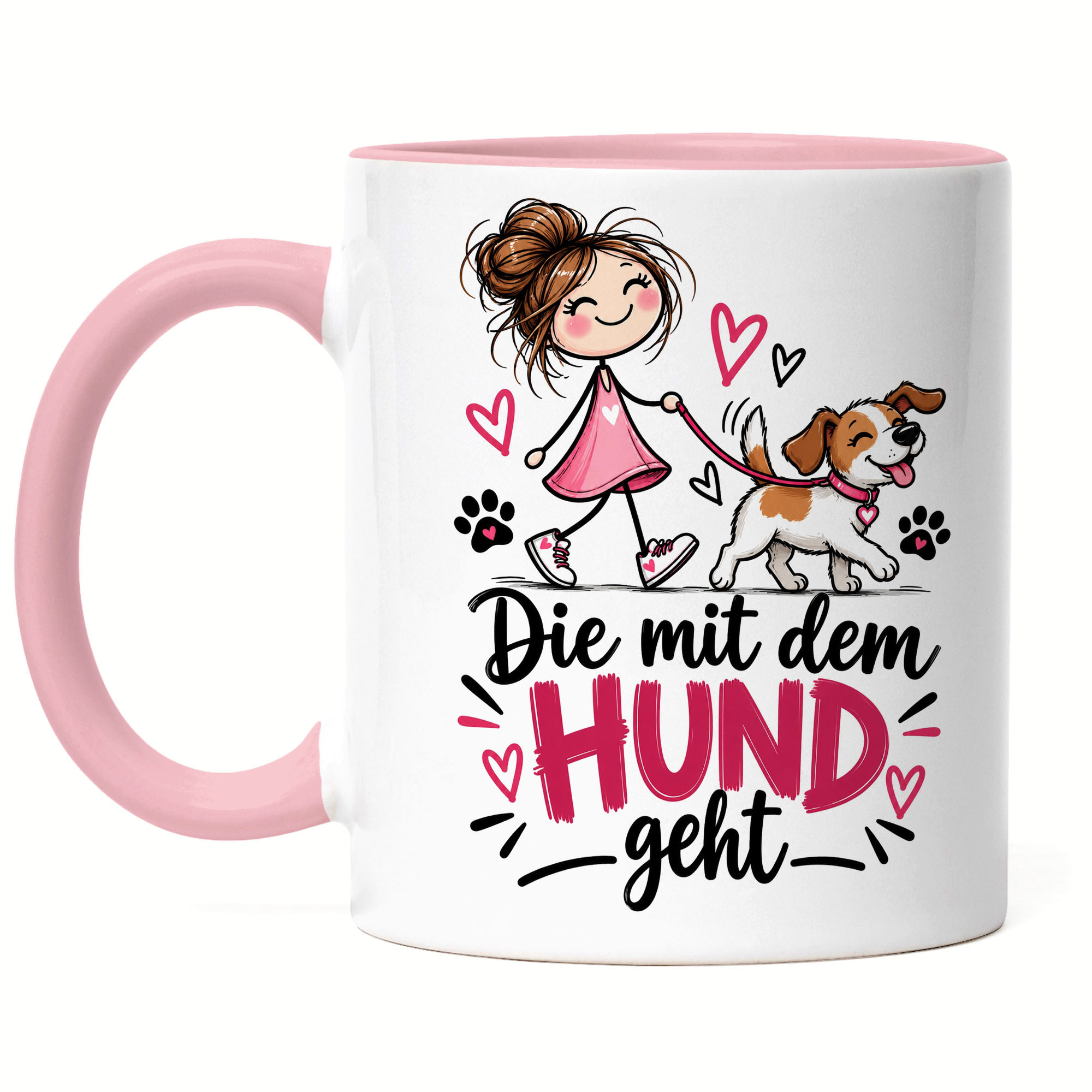 Image of Dog Lover Gift Mug With Slogan The 1 With The Dog Goes For Dog Owner Birthday Christmas, Mug.
