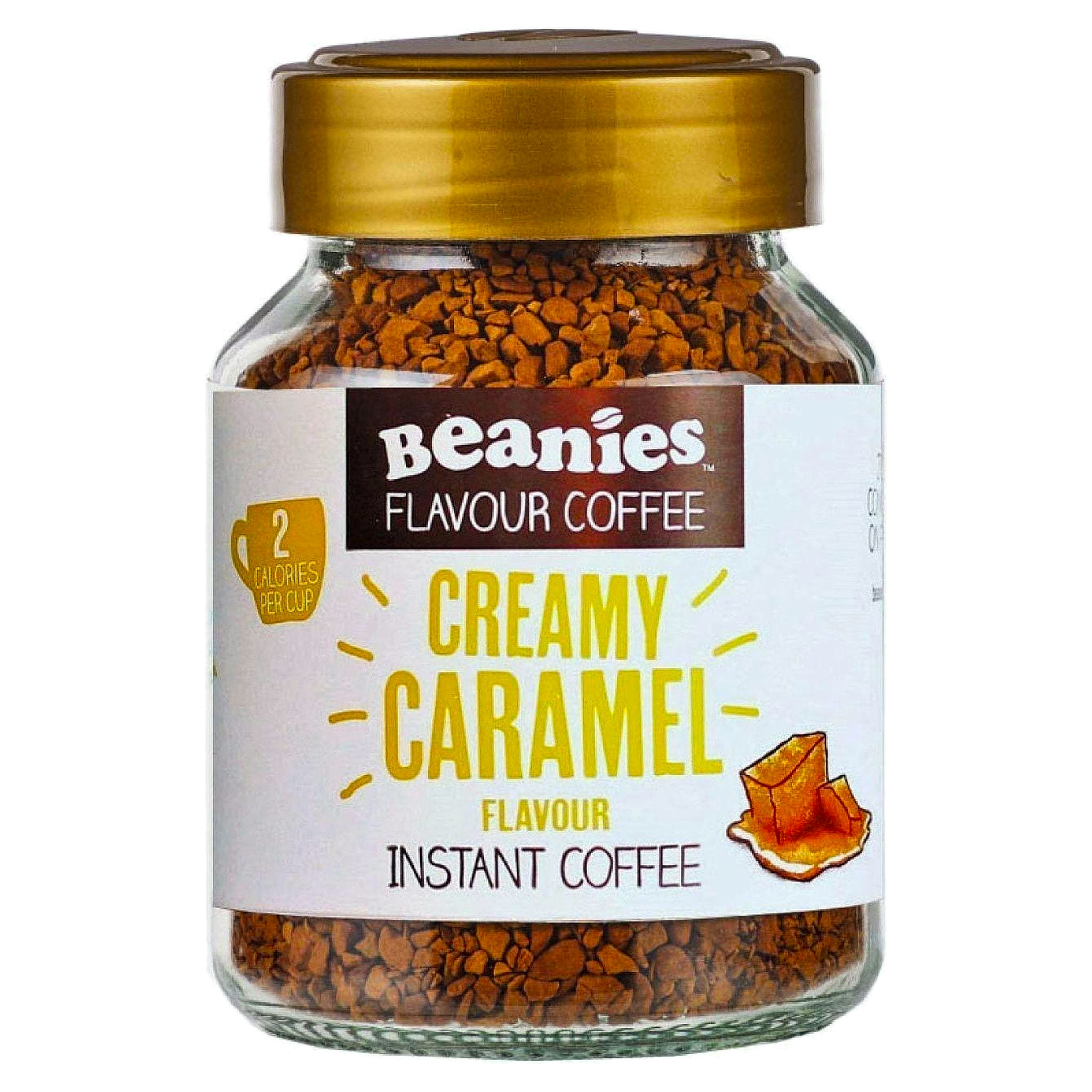 TEMU Beanies Coffee Caramel 50g | Sugar-free Flavoured Instant Coffee