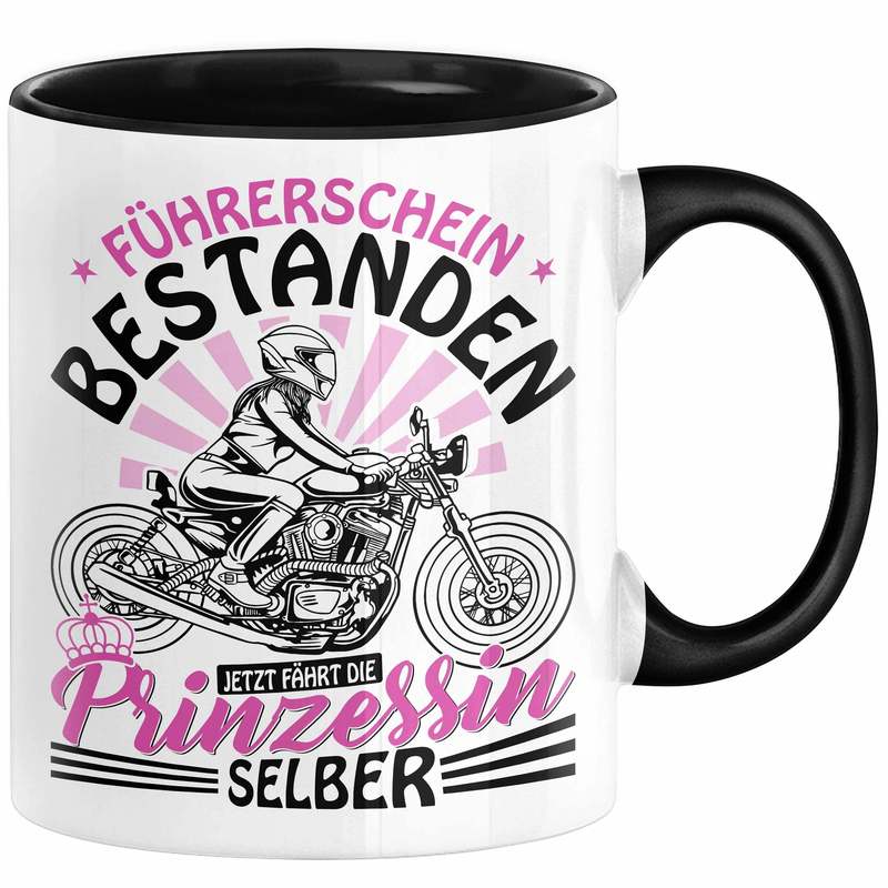 Motorcycle License Women's Mug Gift License Test Gift Idea Girl Coffee Cup
