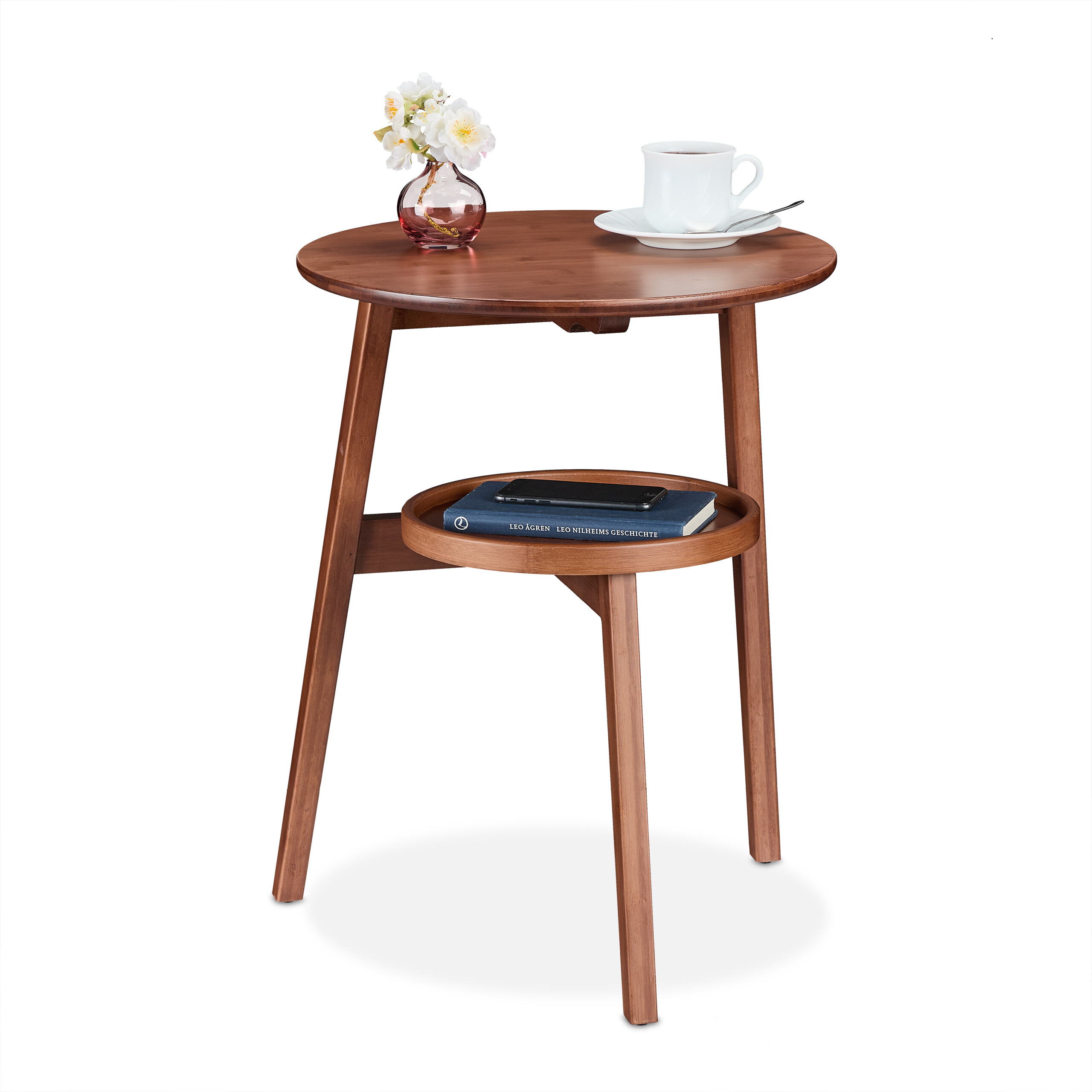 Side Table In Brown - (w)47 X (h)60 X (d)40 Cm