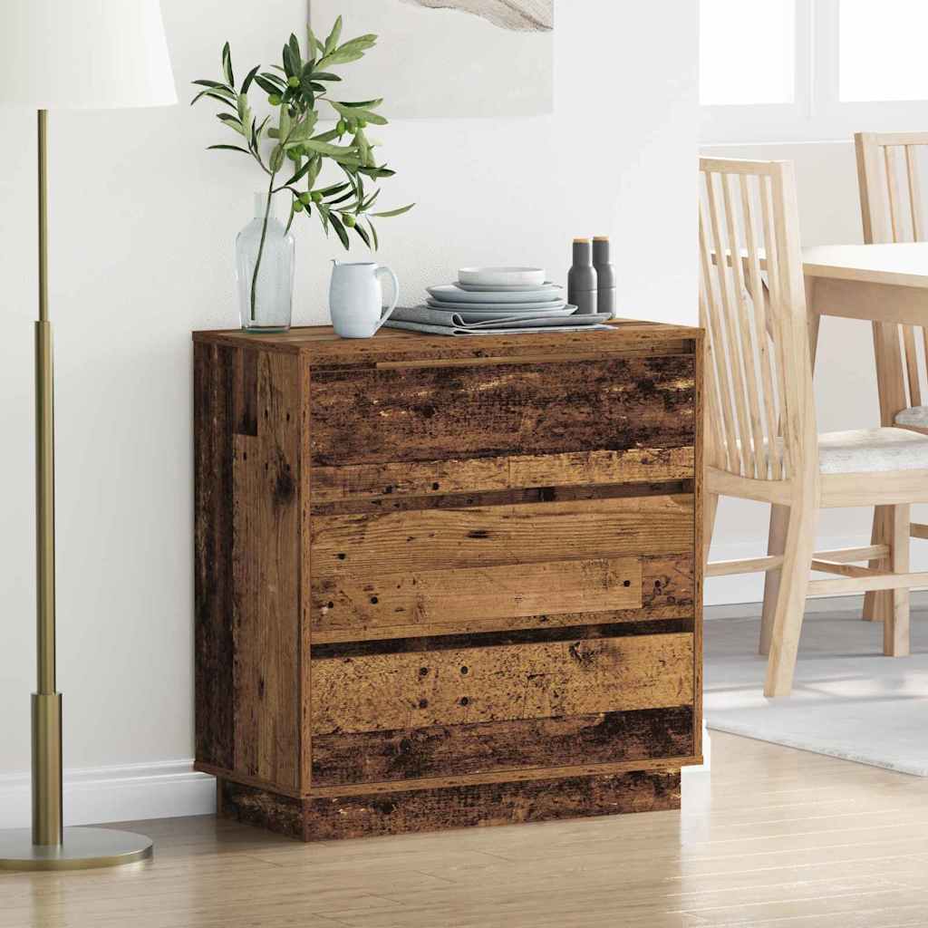 Image of Vidaxl Led Nightstand 71x34.5x75 Cm Wood-based Material