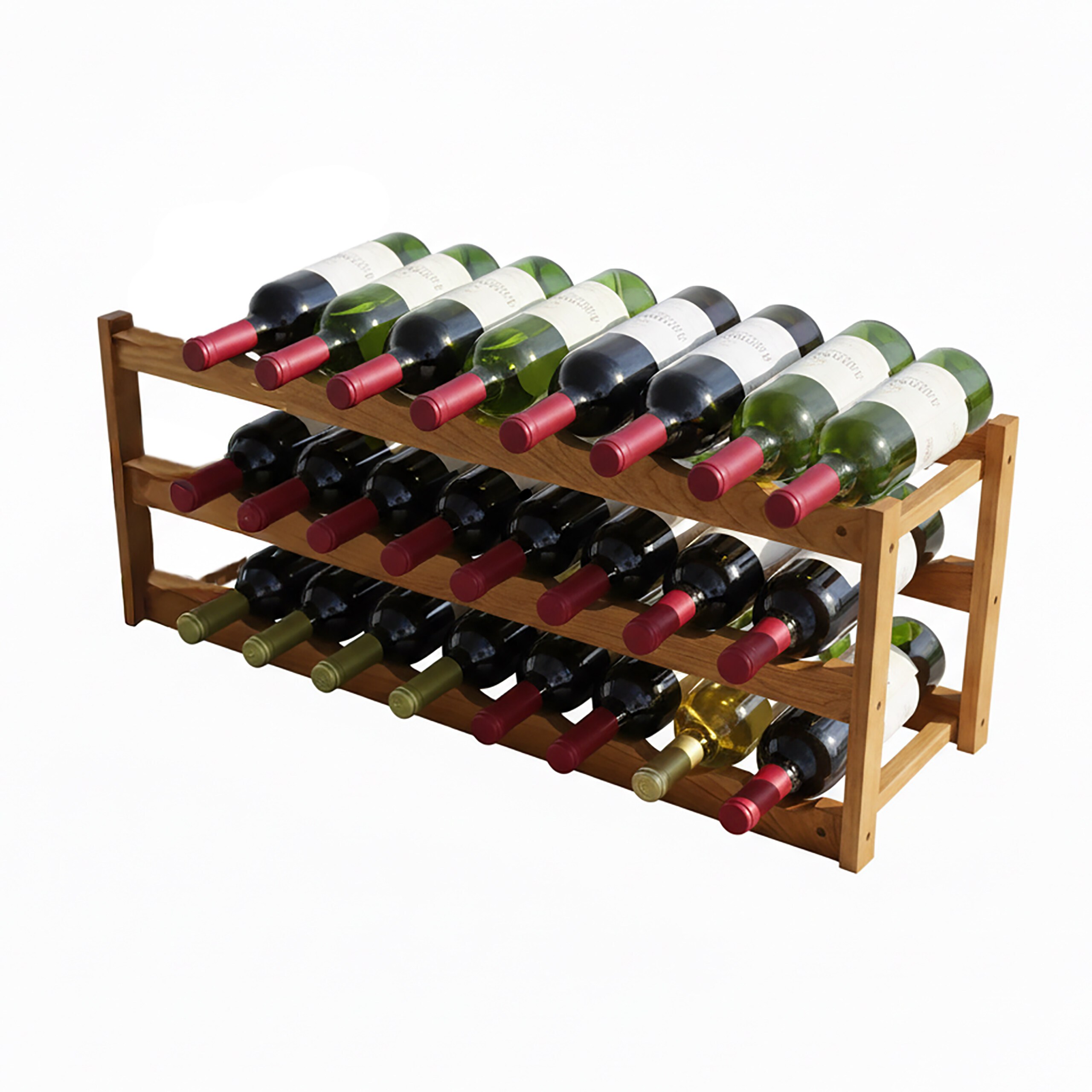 Image of Wine Rack In Natural - (w)78 X (h)28 X (d)21 Cm