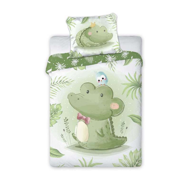 Junior Bed Linen Set With Crocodile 2pcs. 100x135 Cm 100%