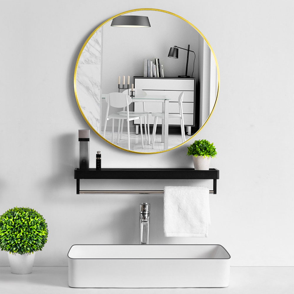 80cm Round Bathroom Shower Mirror, Decorative Makeup Mirror