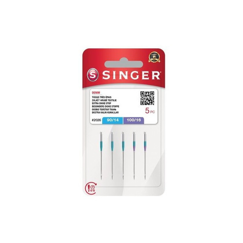 TEMU Estuche 5 Agujas Singer Jeans 2026 Nº90 y Nº100