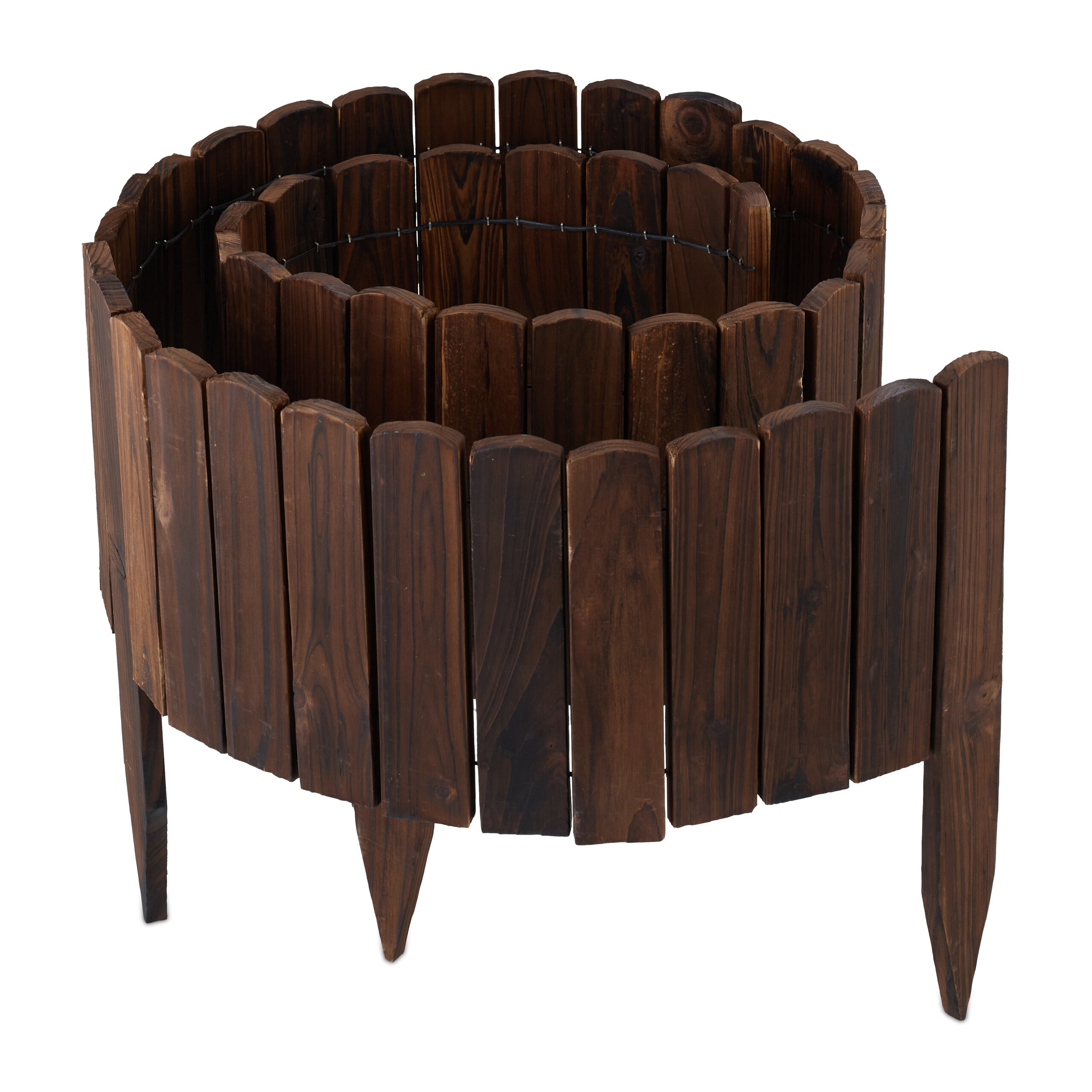 Dark Brown Flower Bed Edging - (w)200 X (h)25 Cm
