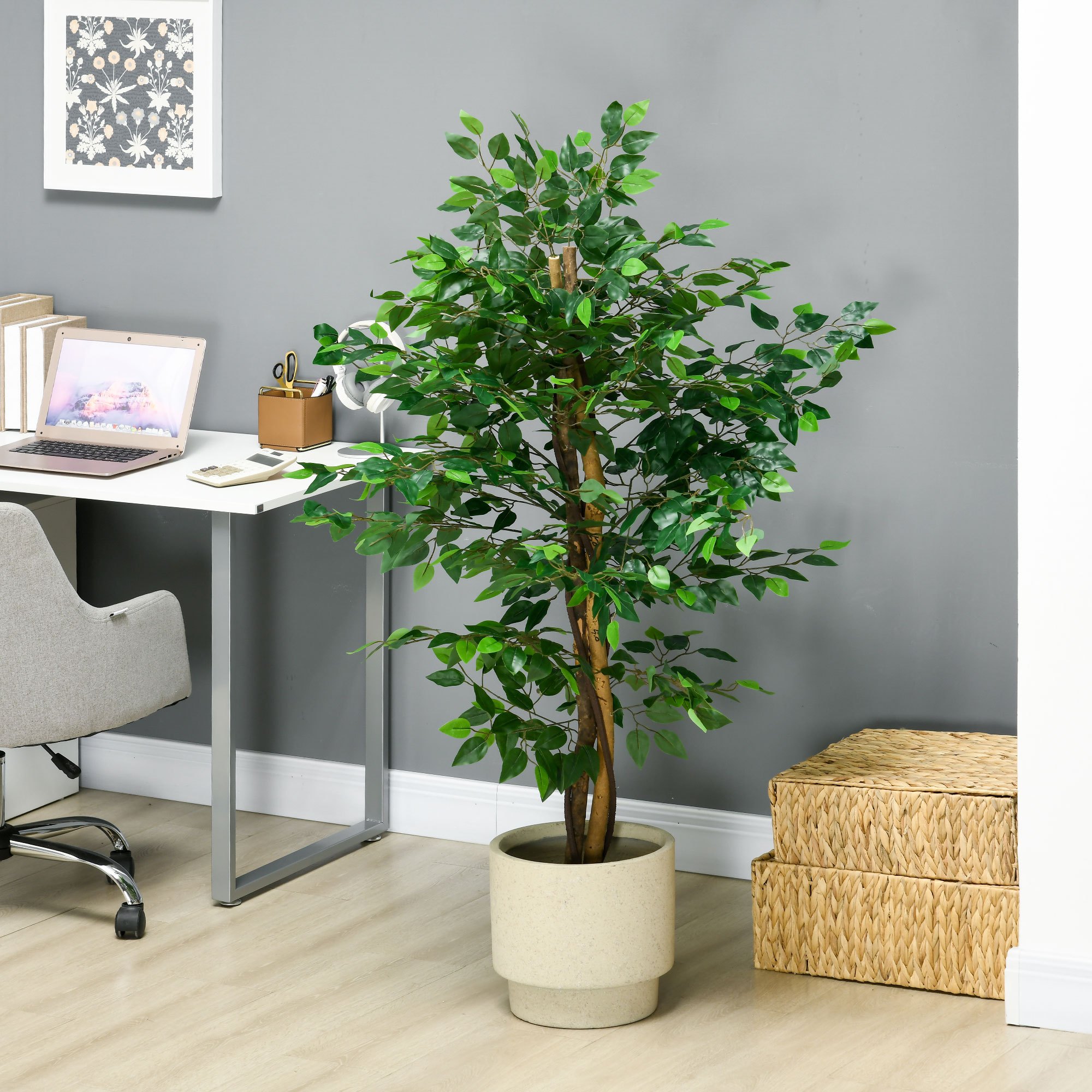 hanging vine indoor plants 4-Pack Green Pothos Artificial Ivy Vine Hanging Plants, 3Ft Fake Foliage Silk Leaves Garland