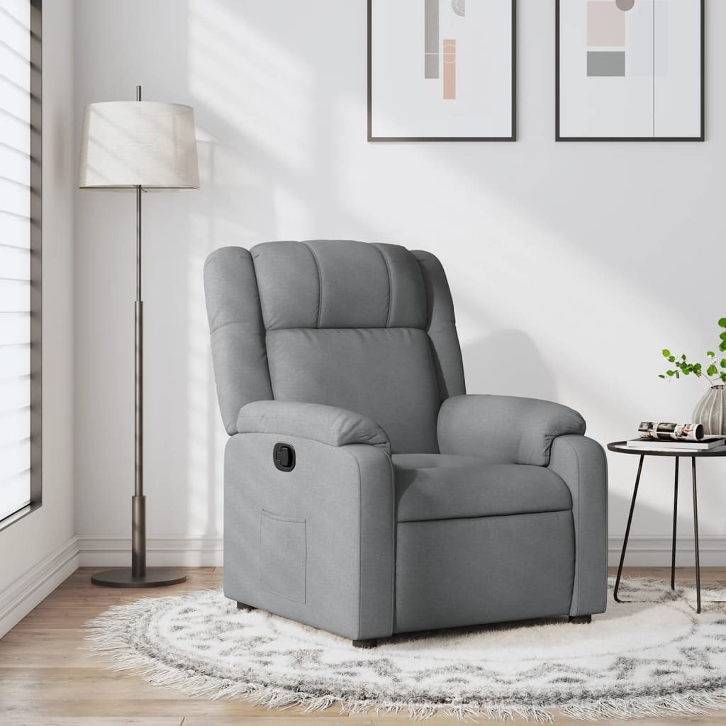 Vidaxl Relaxation Armchair, Light Grey Fabric