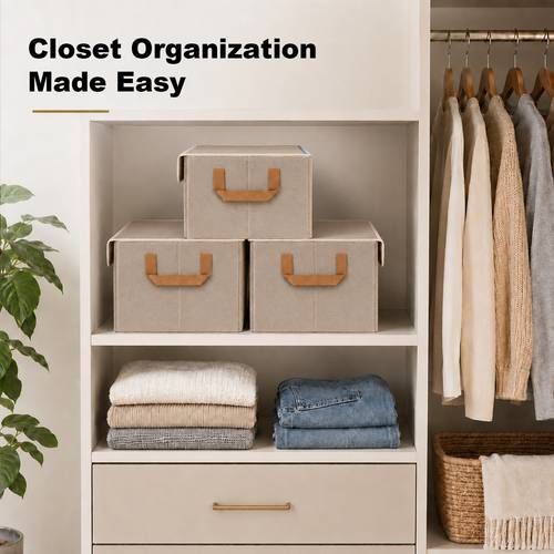 3 4pack 32l wardrobe clothes organiser 47 x 30 x 19 cm stackable wardrobe storage boxes foldable closet organizer with support clear lid storage box for bedding jeans t shirts