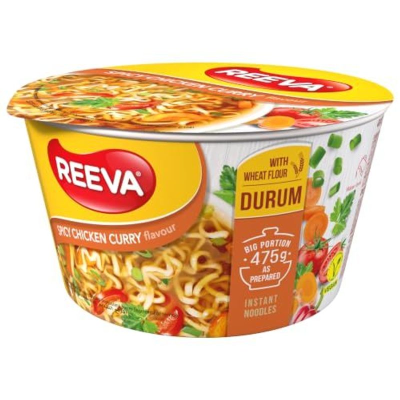 REEVA Instant Noodle Cups, 75g Each (Pack of 12)