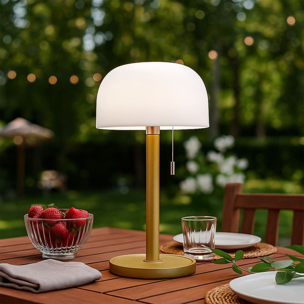 Bamboo Table Lamp, Brass Room Lamp, Ip44 Side Table Lamp, 1.5w 80lm, Warm White, Neutral White, Cool White, Dxh 15 X 28 Cm