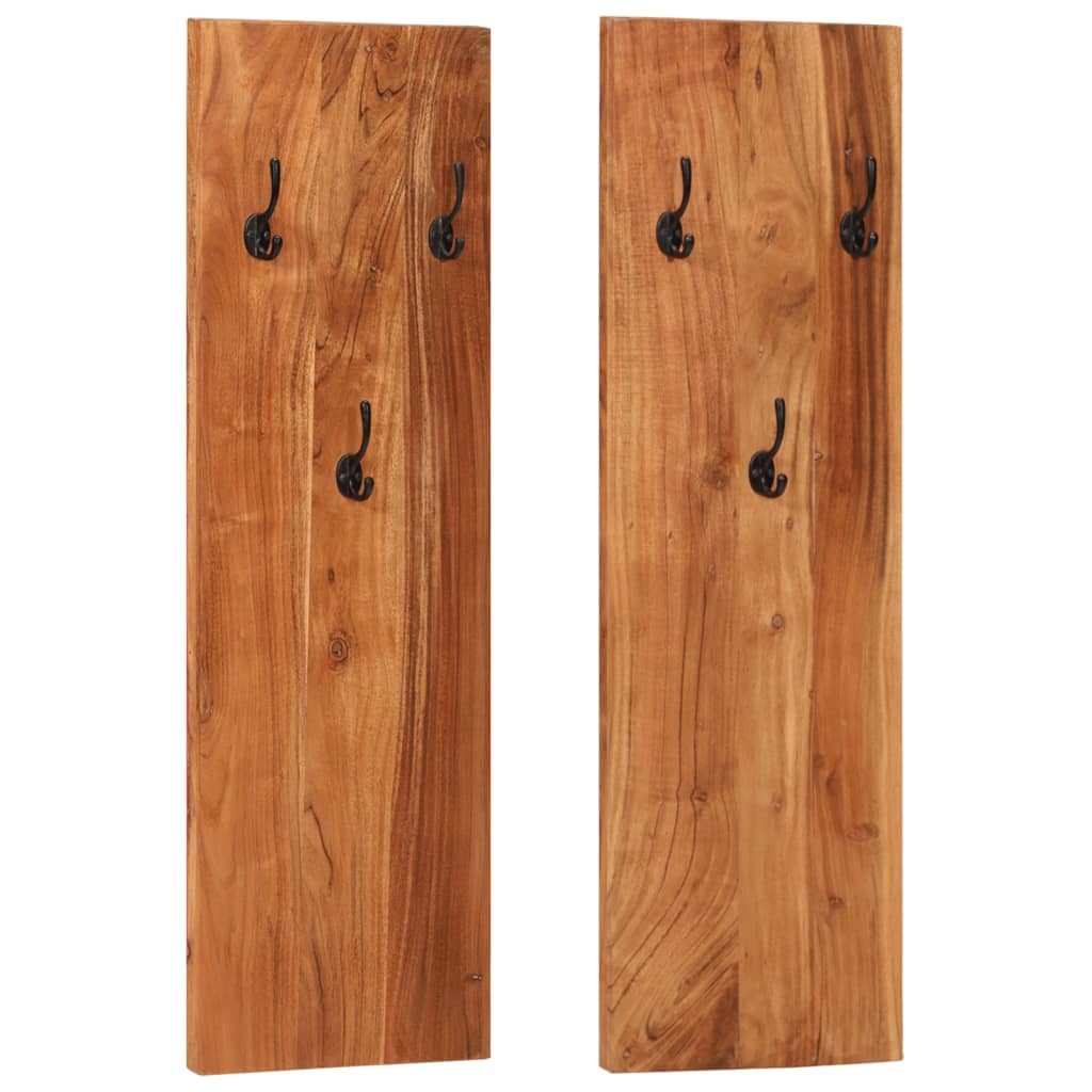 Wall Wardrobe 2 Pcs, 36x3x110 Cm Solid Acacia Wood