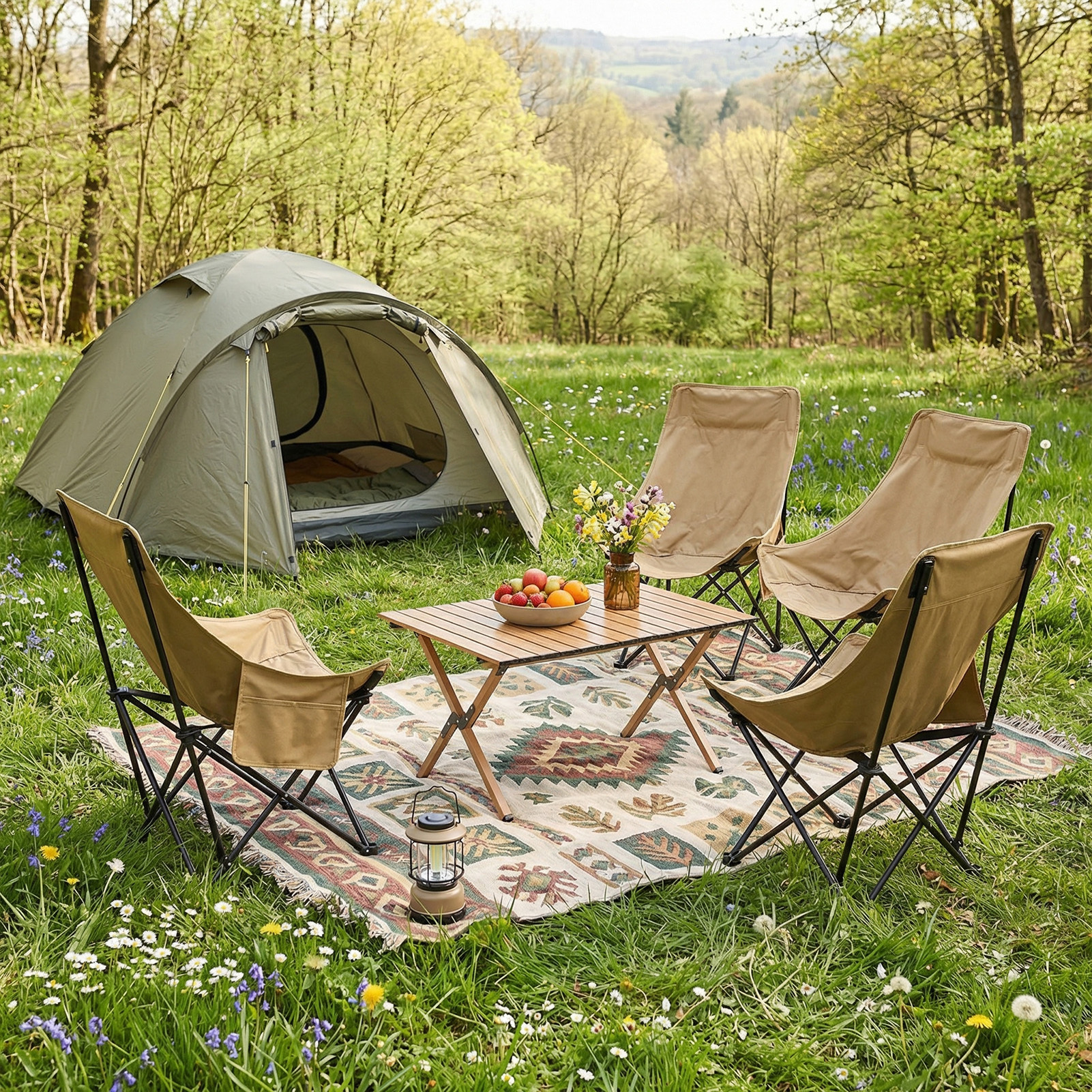 5PCS Outdoor Table and Chair Set