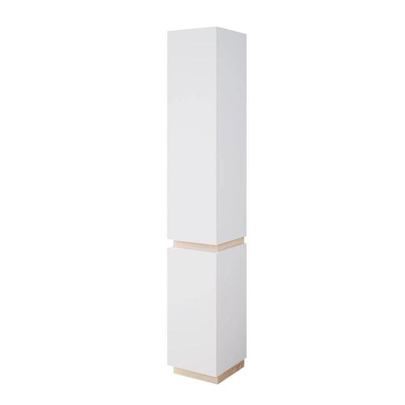 Image of White Bathroom Cabinet 33 X 197.5 Cm With 2 Doors, Laundry Cabinet, Tall Bathroom Cabinet, Slim Bathroom Cabinet, Bathroom Furniture, Particle Board, 16 Mm
